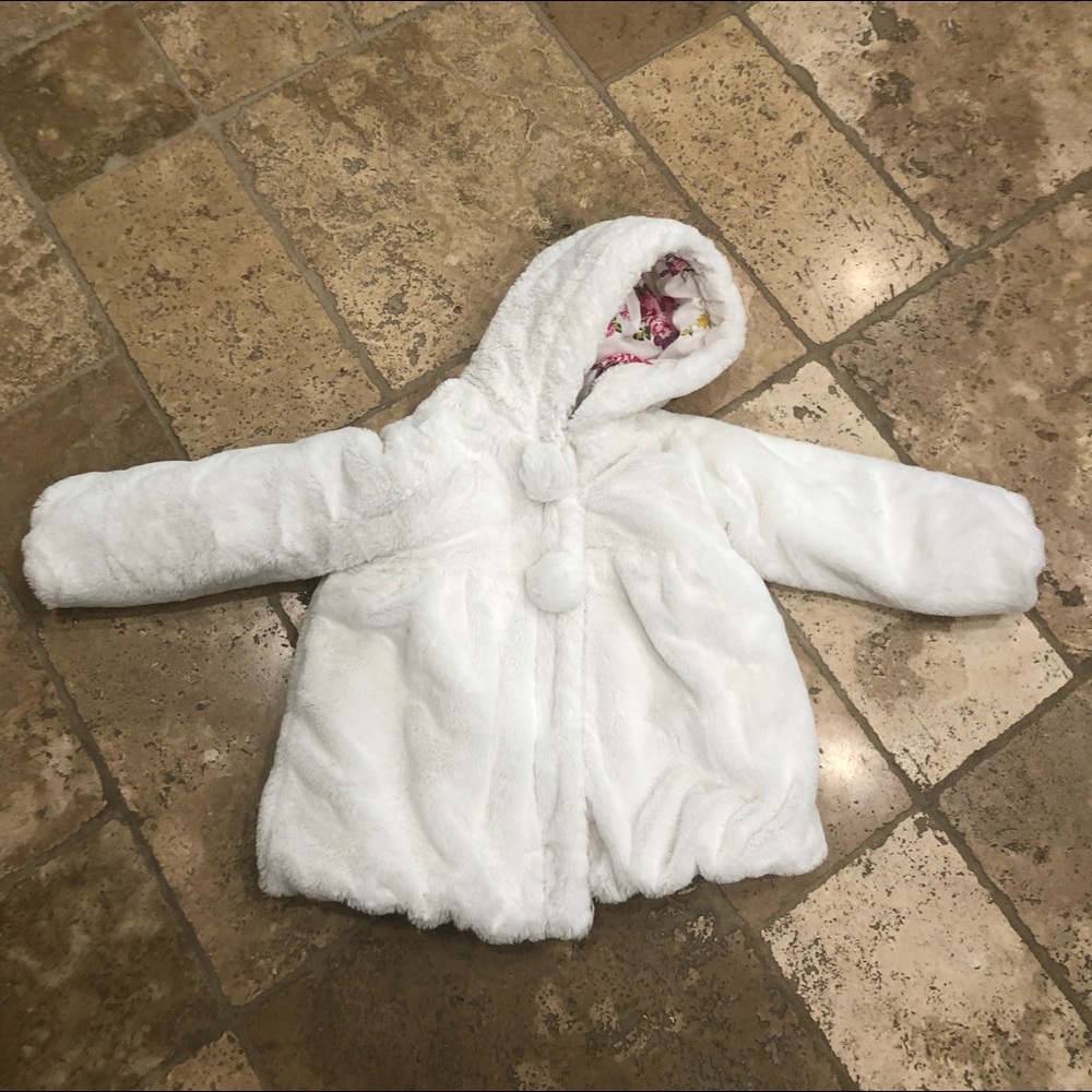Faux fur hooded jacket
